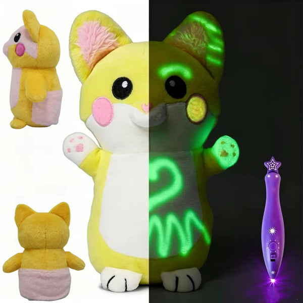 Glow Drawing Plush — Draw It, Dim the Lights, Watch It Glow